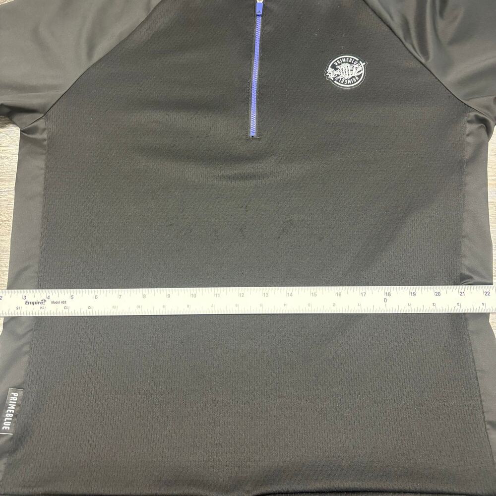 Adidas Primeblue Black Purple Mens M Quarter Zip Layering Golf Pullover Shirt - Picture 5 of 12
